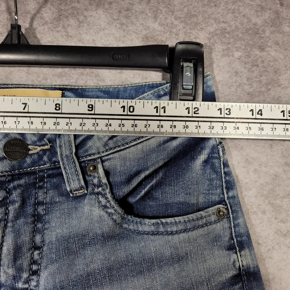 Silver Jeans Authentic Denim Womens‎ 2 Curvy High Slim Straight 25x32 *